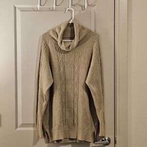 2 XL Magellan Outdoors Beige Cowl Neck Sweater